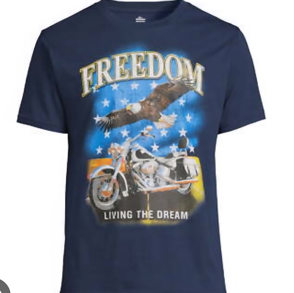 Freedom Navy Blue Graphic T-Shirt For Men. Price Is Firm.